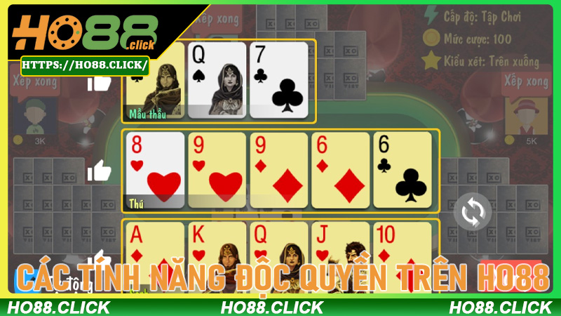 Các tính năng độc quyền trên Ho88